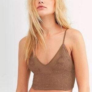 FREE People Candy Seamless Bralette In Sand Tan Size XS/S